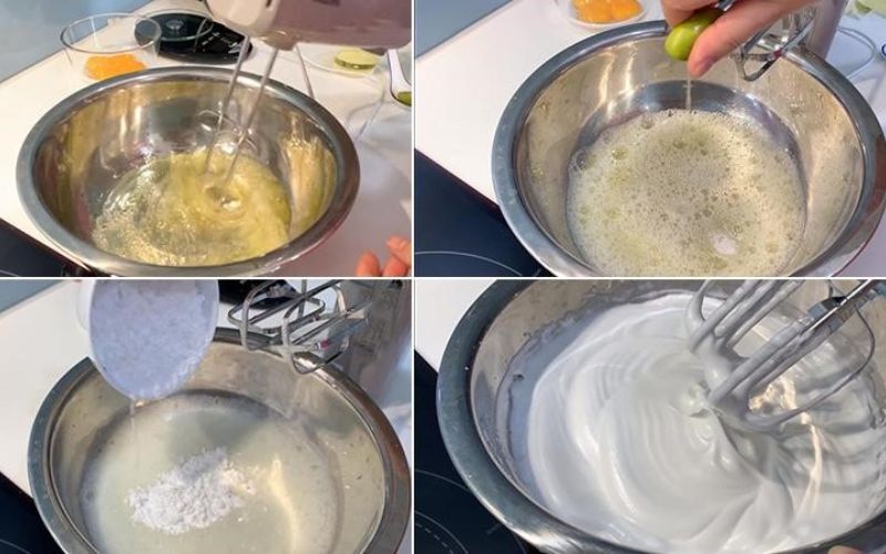 bánh bông lan bằng nồi chiên không dầu