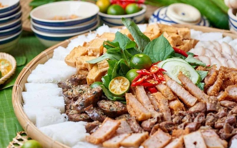 bún đạu mắm tôm ngon