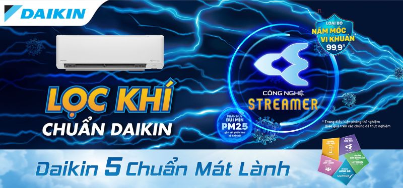 Công nghệ Streamer ưu việt trên Điều hòa - Máy lọc không khí Daikin