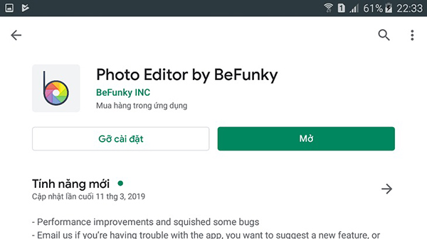 Photo Editor by BeFunky chuyên cho hệ điều hành Android