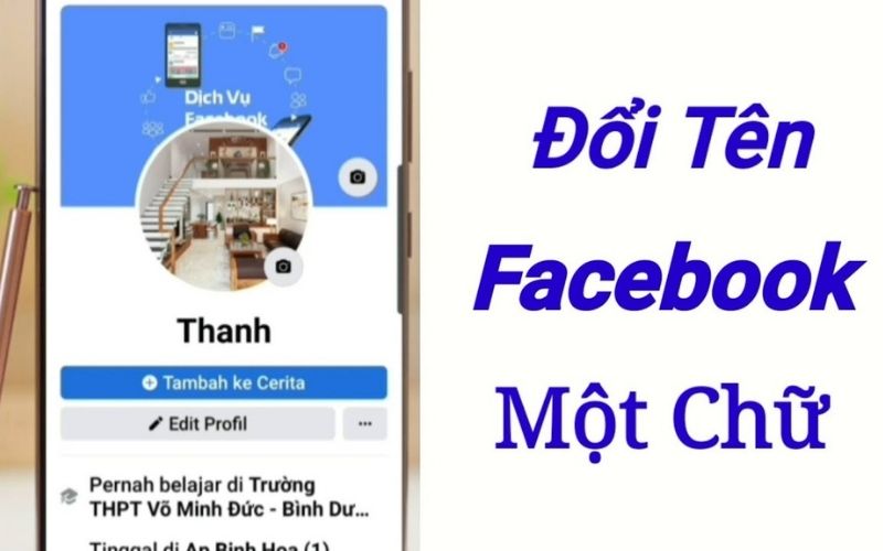 đổi tên Facebook một chữ