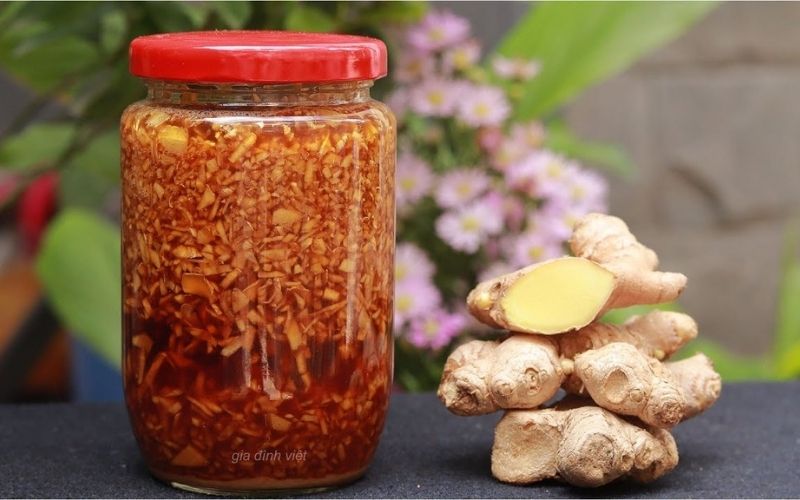 gừng ngâm mật ong