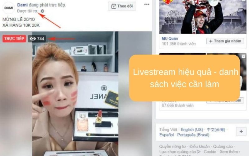 Livestream hiệu quả - danh sách việc cần làm