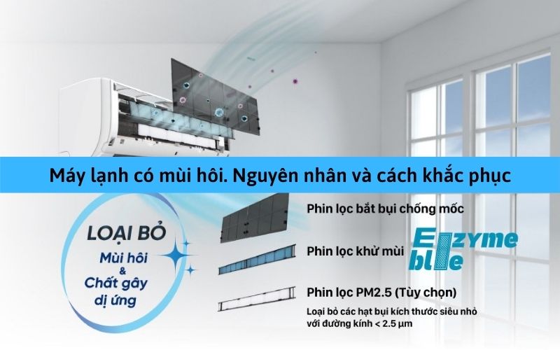 Máy lạnh có mùi hôi. Nguyên nhân và cách khắc phục