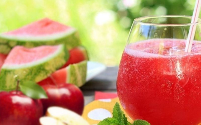 nước é p dưa hấu mix táo