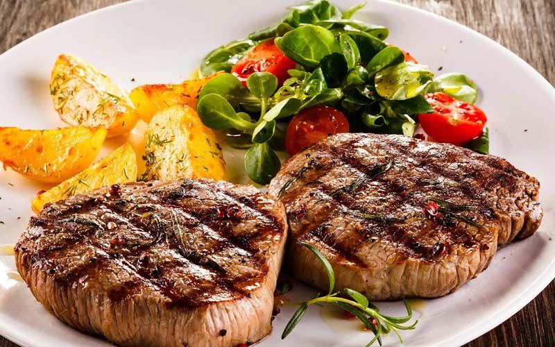 nướng thịt bò bằng nồi chiên không dầu