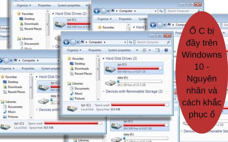 Ổ C bị đầy trên Windowns 10 - Nguyên nhân và cách khắc phục ổ