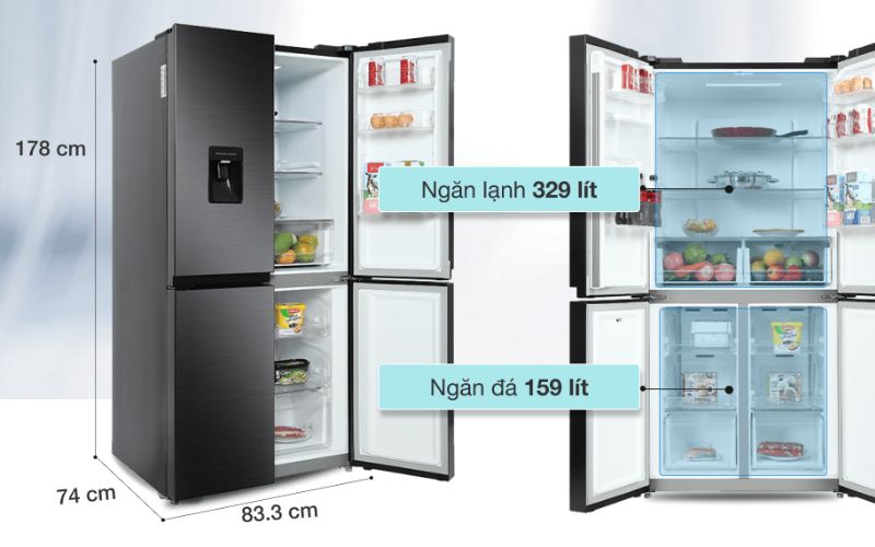 Tủ lạnh SAMSUNG Inverter 488 lít RF48A4010B4/SV
