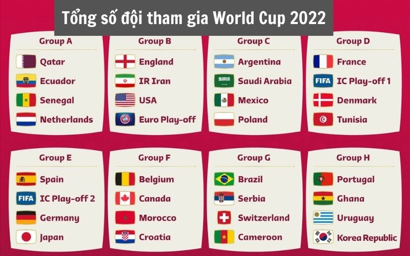 Tổng số đội tham gia World Cup 2022