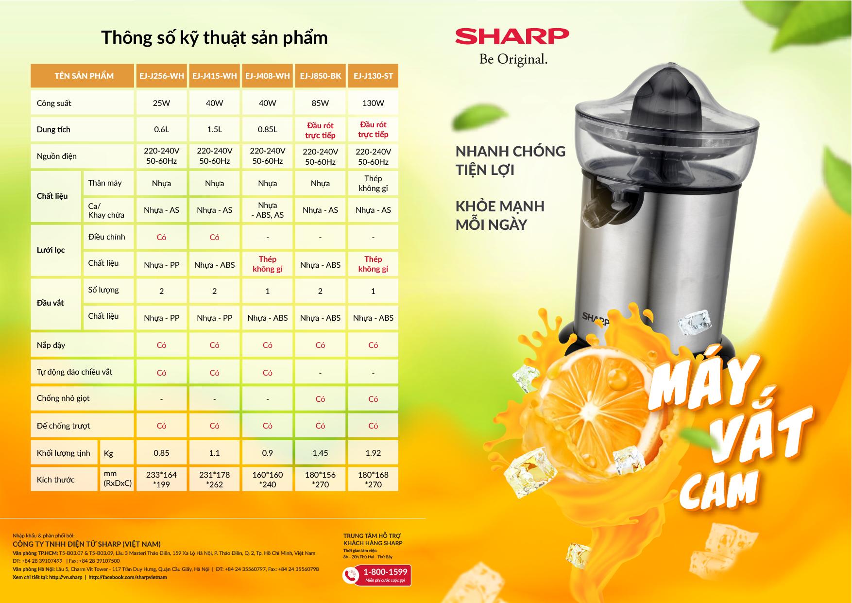 Máy vắt cam Sharp EJ-J130-ST