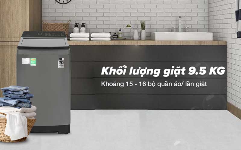 Máy giặt SAMSUNG Inverter 9.5kg WA95CG4545BDSV