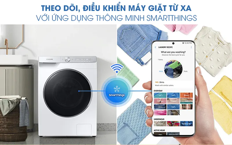 Máy giặt SAMSUNG Ai Inverter 9kg WW90TP44DSH/SV