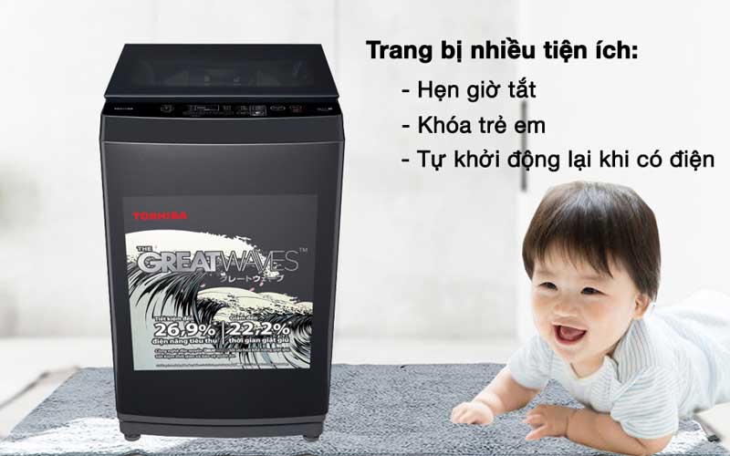 Máy giặt TOSHIBA 9kg AW-M1000FV(MK)