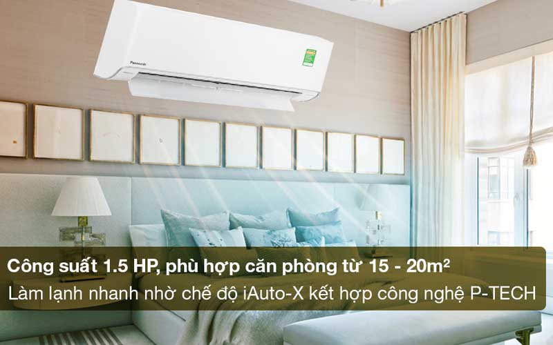 Máy lạnh PANASONIC Inverter 1.5HP CU/CS-XU12ZKH-8