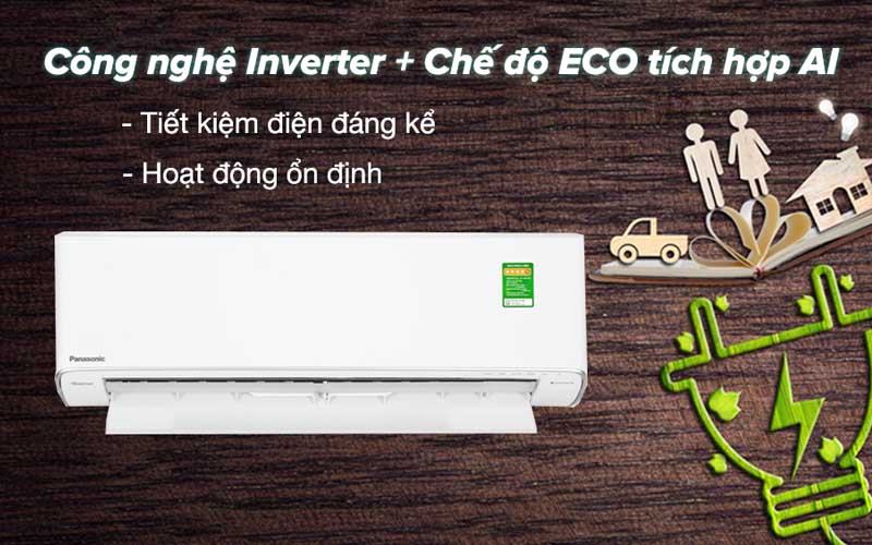 Máy lạnh PANASONIC Inverter 1.5HP CU/CS-XU12ZKH-8