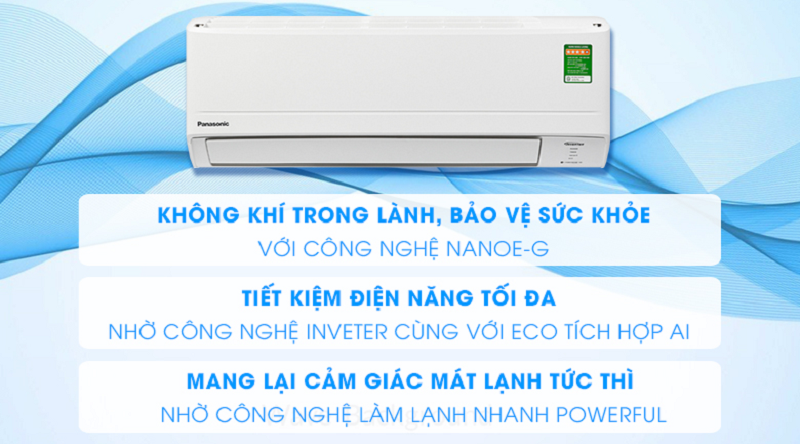 Máy lạnh Panasonic Inverter CU/CS-PU12WKH-8M 1.5 HP