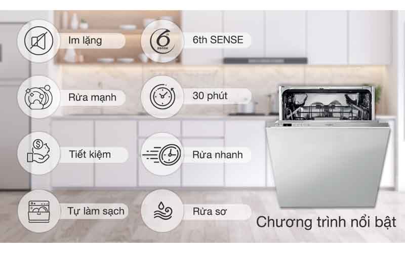 Máy rửa bát WHIRLPOOL WIO 3T133 P