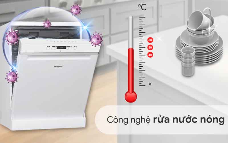 Máy rửa chén WHIRLPOOL 13 bộ WFC3C26P