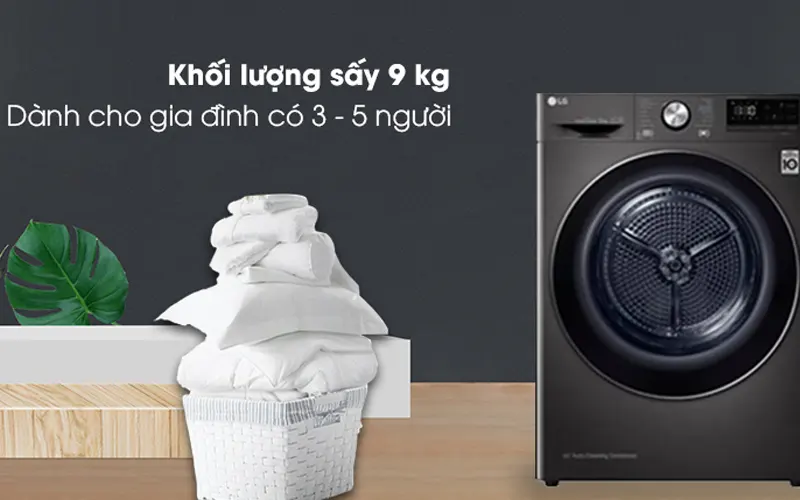 Máy sấy LG 9kg DVHP09B