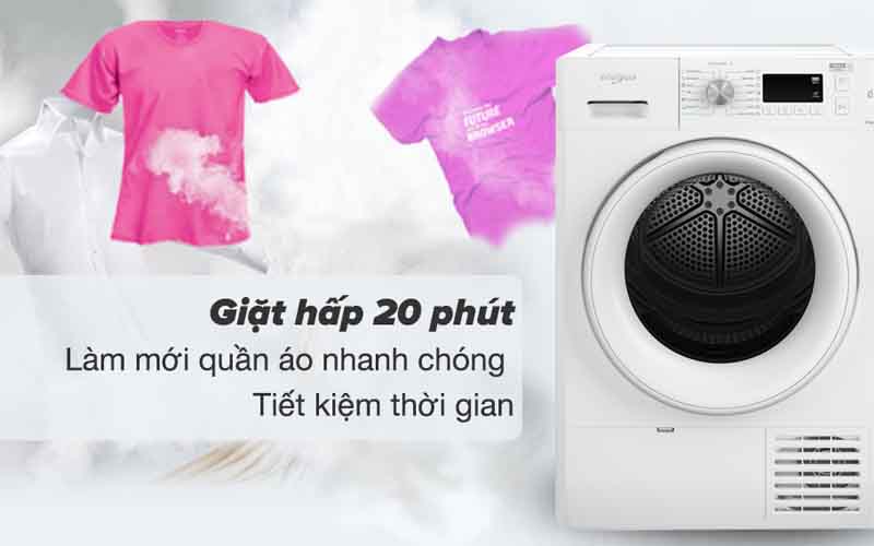 Máy sấy ngưng tụ WHIRLPOOL 8 kg FFTCM118XBEE