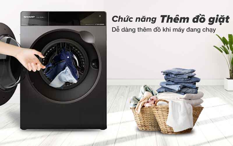 Máy giặt sấy SHARP INVERTER 10.5KG ES-FKD1054PV-S