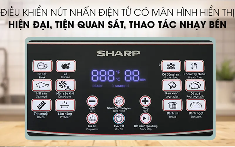 Nồi chiên không dầu SHARP KF-AF55EV-BK