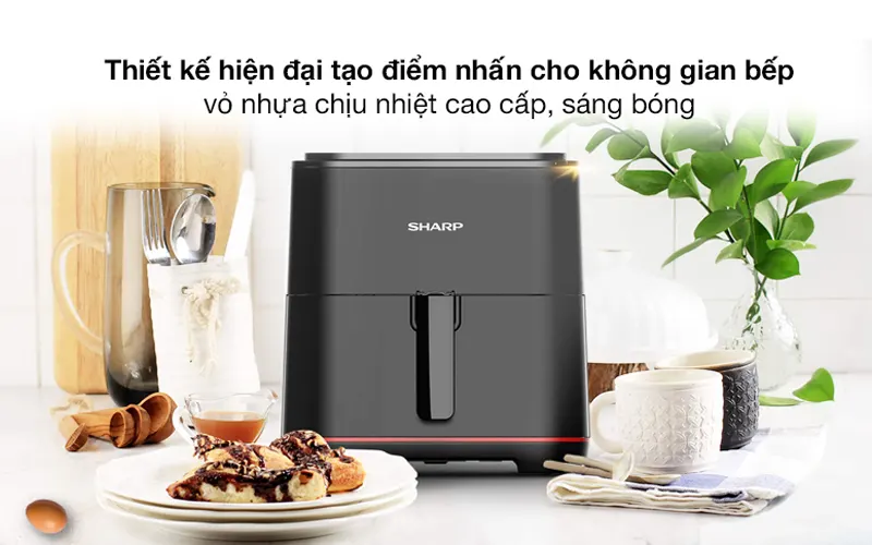 Nồi chiên không dầu SHARP KF-AF70EV-BK