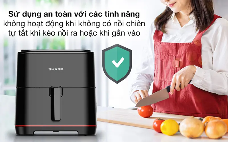 Nồi chiên không dầu SHARP KF-AF70EV-BK