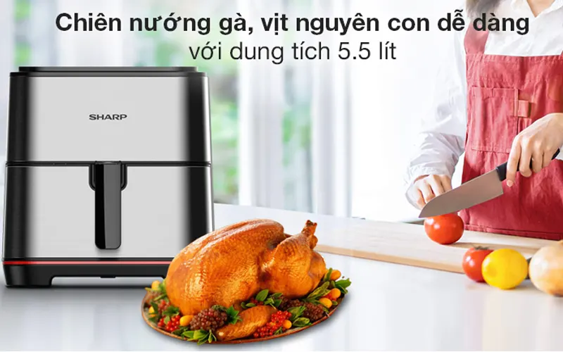 Nồi chiên không dầu SHARP KF-AF70EV-ST