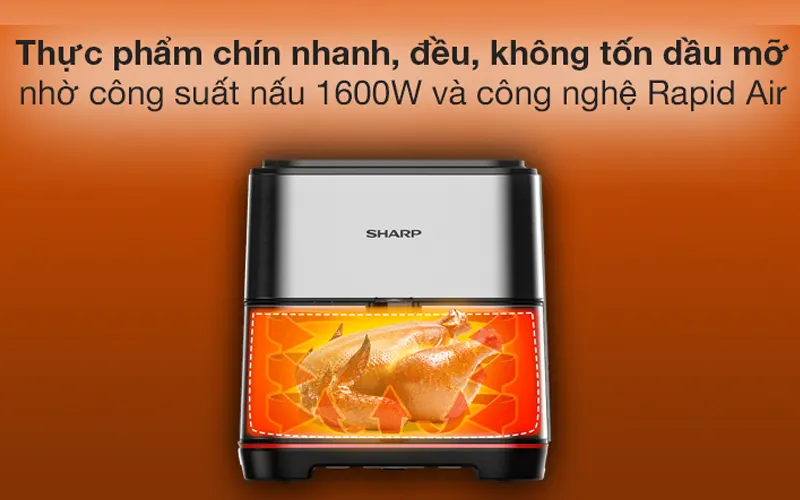 Nồi chiên không dầu SHARP KF-AF70EV-ST