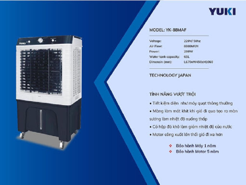 Quạt làm mát Yuiki YK-88MAF