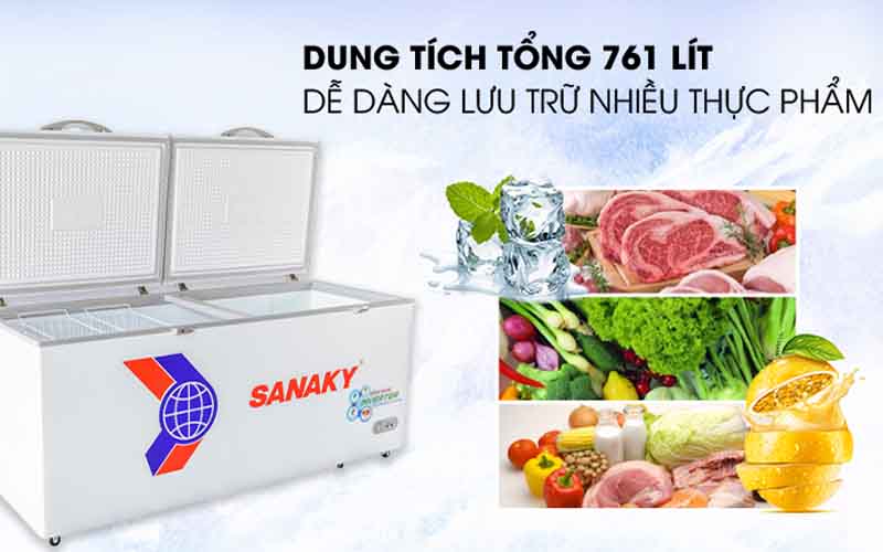 Tủ đông Sanaky inverter 761 lít VH-8699HY3