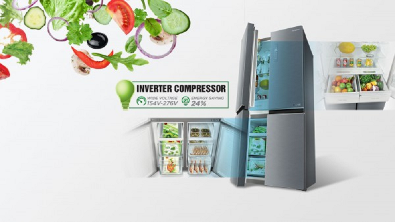 Tủ lạnh 2 cánh Midea MRD-333FWES 268 lít