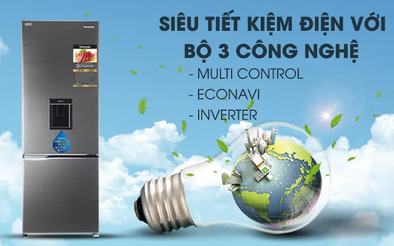 Tủ lạnh PANASONIC Inverter 290 lít NR-BV320WSVN