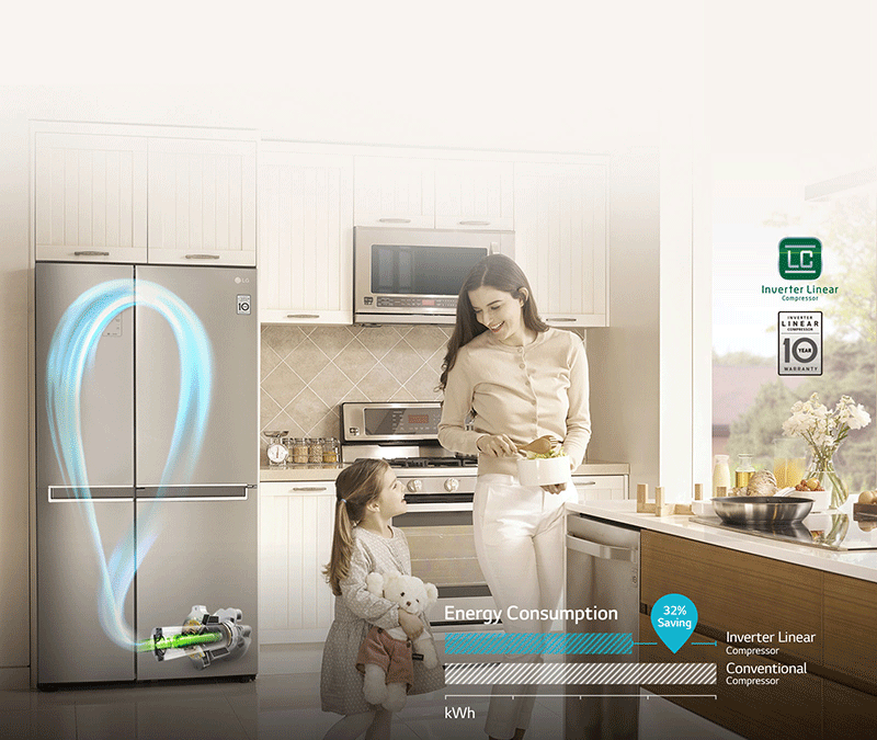 Tủ Lạnh LG Inverter 613 Lít GR-B247JDS