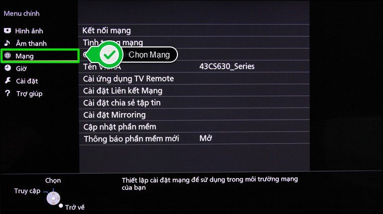 Hướng dẫn kết nối mạng trên chiếc Smart tivi Panasonic