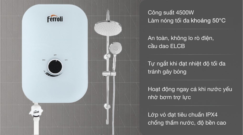  Máy nước nóng trực tiếp là một thiết bị nhỏ gọn được thiết kế để cung cấp nước nóng ngay lập tức khi cần thiết. Với cơ chế làm nóng bằng thanh điện trở, máy nước nóng trực tiếp giúp tiết kiệm không gian và thời gian cho người sử dụng.