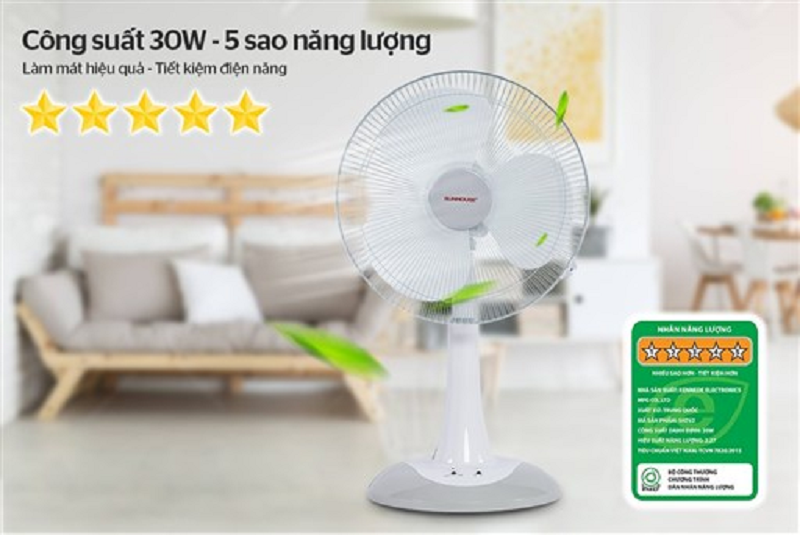 Quạt tích điện Sunhouse SH762 (30W)