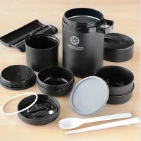 Hộp cơm giữ nhiệt ASVEL HCAV-3306DE1 (Đen-combo)