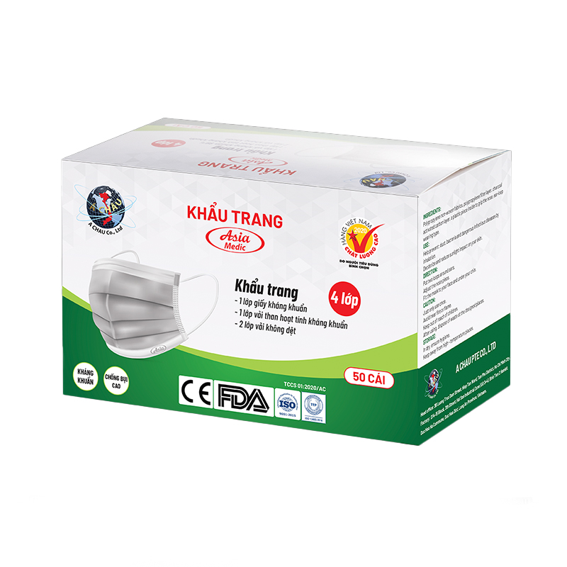 Khẩu trang y tế ASIA màu xám