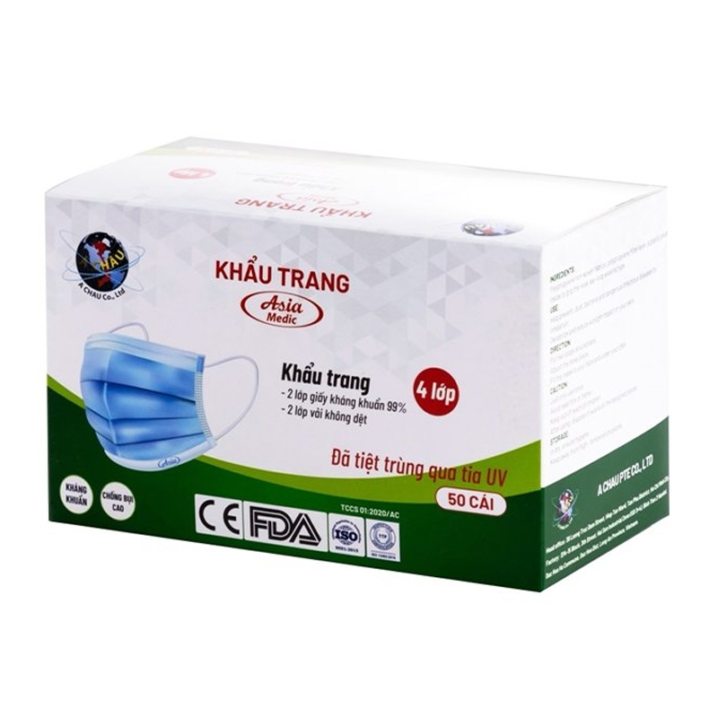 Khẩu trang y tế ASIA màu xanh