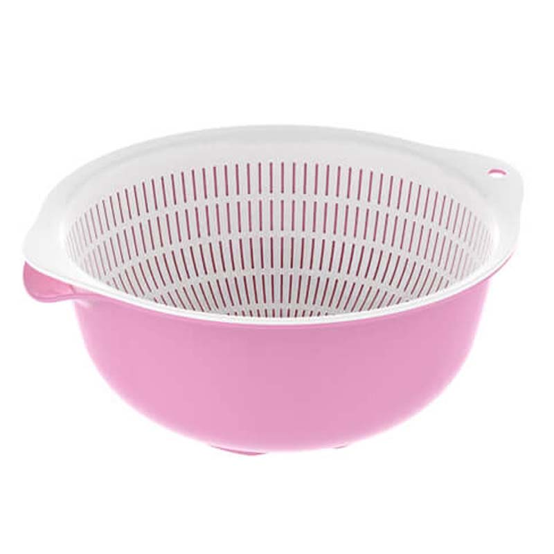 Bộ thau rổ 2T8 - trong