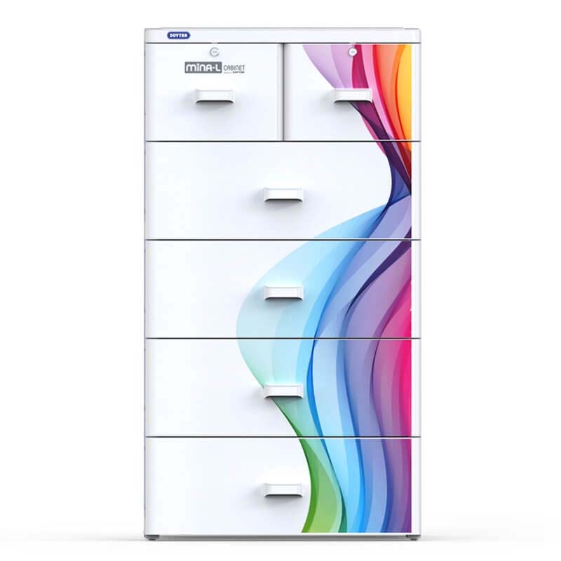 Tủ MINA L 5 ngăn - trắng