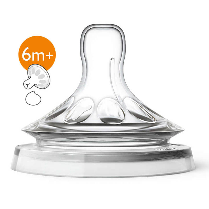 Núm ti mô phỏng tự nhiên thức ăn đặc PHILIPS AVENT SCF656.23 (vĩ đôi)