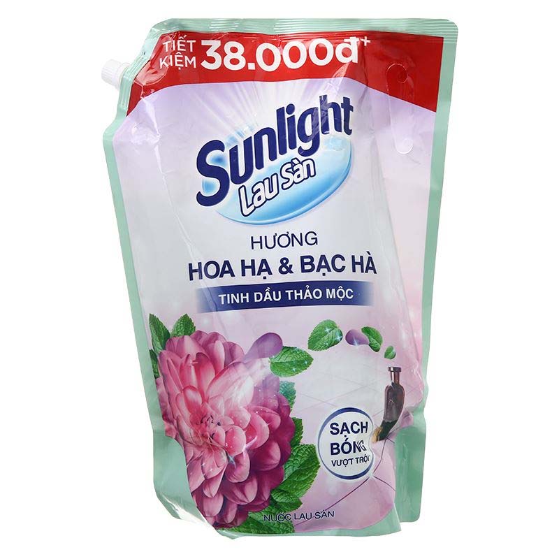 SUNLIGHT Nước lau sàn tinh dầu thảo mộc hoa hạ bạc hà 3.6KG