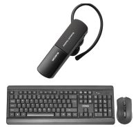 Bàn phím chuột không dây + Tai Nghe Bluetooth đen