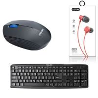 Bàn phím có dây + Tai nghe thường + Chuột không dây