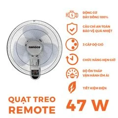 QUẠT ĐIỆN NANOCO NWF1612RC-BE