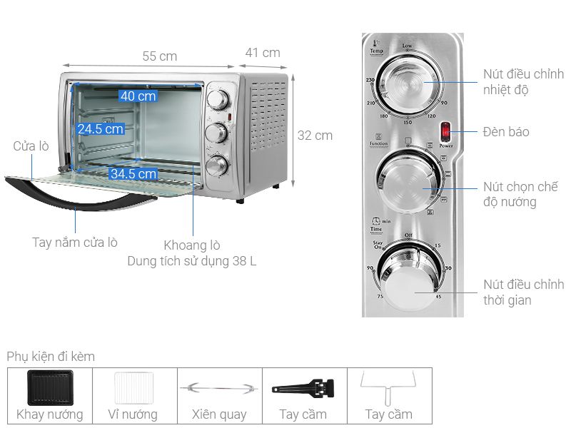 Lò nướng Torino 38 lít BMSW0602?