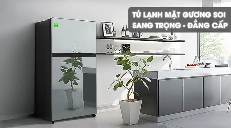 tủ lạnh mặt gương